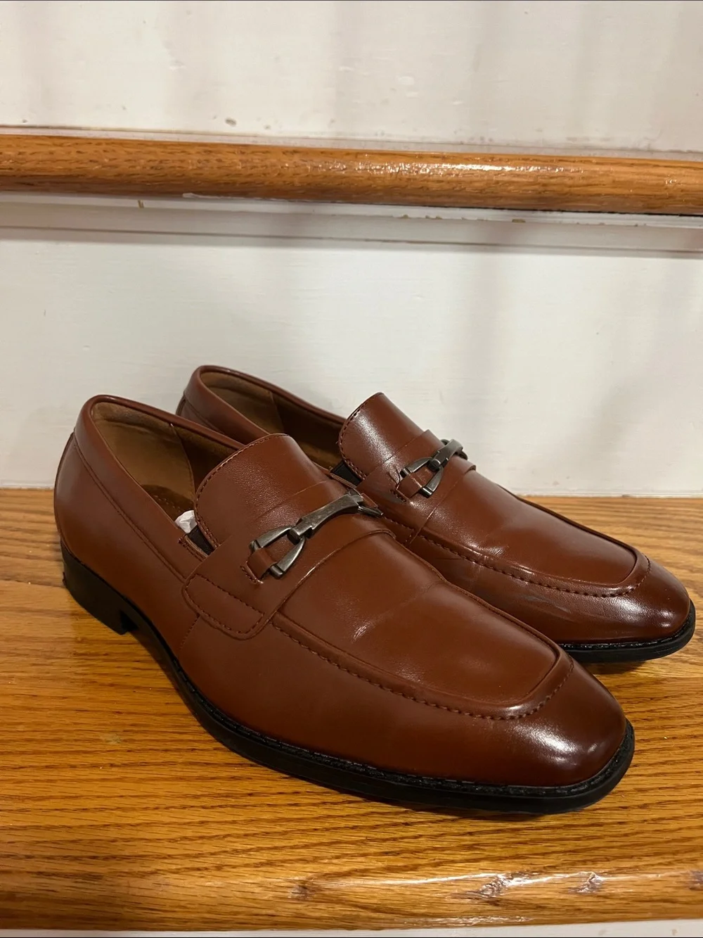 STACY ADAMS Boys Brown Dress Shoe. Size 6Y